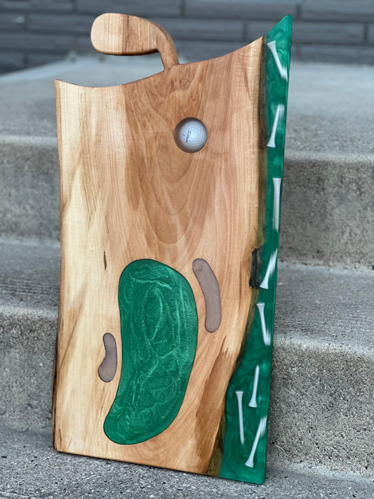 Custom golf themed charcuterie board